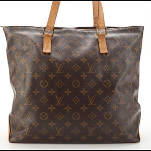Louis Vuitton Cabas Mezzo Tote in Monogram Canvas & Vachetta Leather *Authentic*